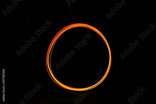 abstract orange fire circle