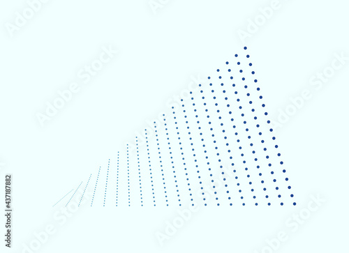 Wallpaper Mural Logo 3D Abstract Triangle Dots Dotted Gradient Blue Pattern Torontodigital.ca