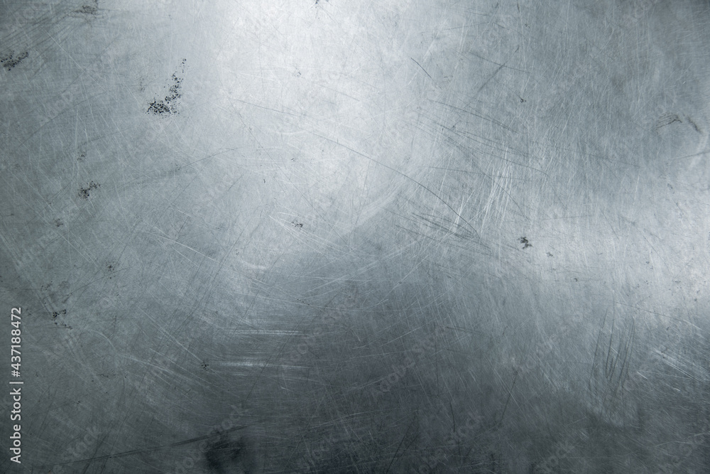 Stainless steel with scratches background texture. - obrazy, fototapety, plakaty 
