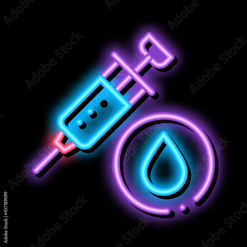 Skin Rejuvenation Injection neon light sign vector. Glowing bright icon Skin Rejuvenation Injection sign. transparent symbol illustration