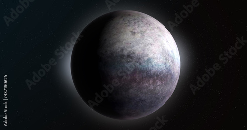 Triton, moon of Neptune planet, in the outer space