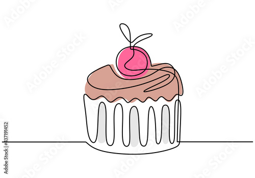 Single continuous line of c...