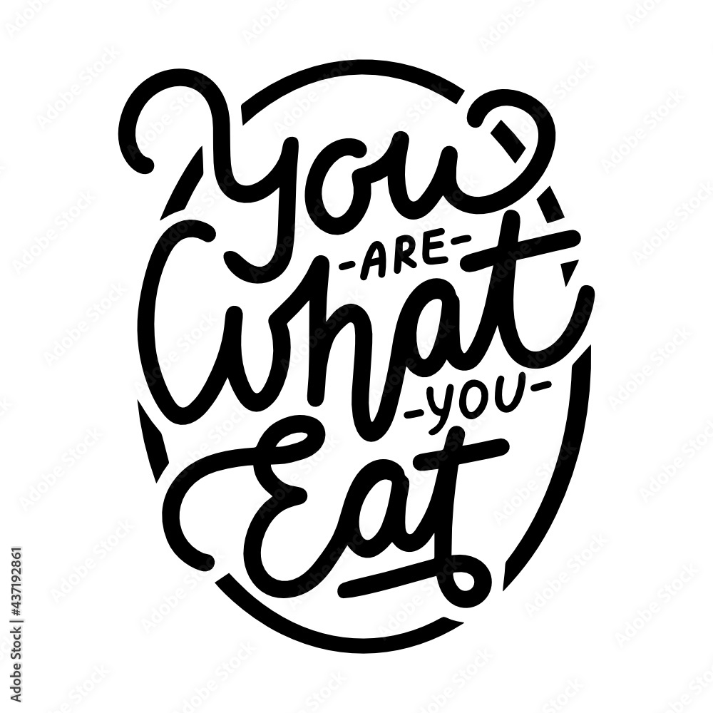 SVG poster with hand drawn unique typography design element for wall decoration, prints. You are what you eat, modern ink brush calligraphy with splash. Handwritten lettering. SVG poster with hand drawn unique typography design element for wall decoration, prints. You are what you eat, modern ink brush calligraphy with splash. Handwritten lettering.