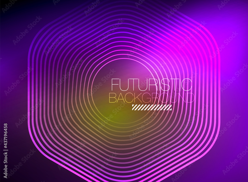 Neon color square shape lines abstract background. Shiny magic energy and motion concept, vector abstract wallpaper background Neon color square shape lines abstract background. Shiny magic energy and motion concept, vector abstract wallpaper background
