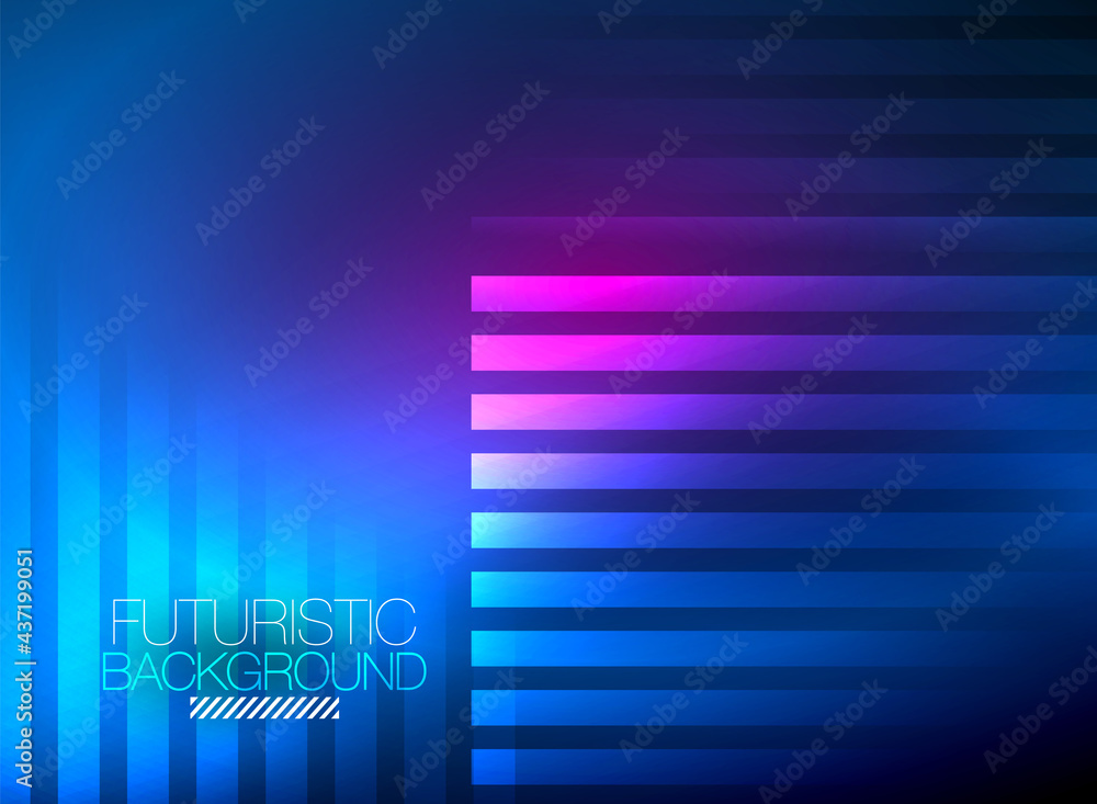 Bright neon color techno abstract background, shiny glowing neon lines in the dark background Bright neon color techno abstract background, shiny glowing neon lines in the dark background