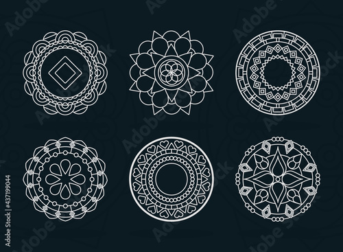 decorative mandalas set