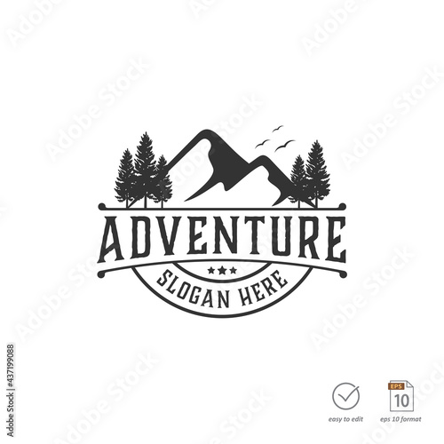 Mountain design concept for adventure logo
