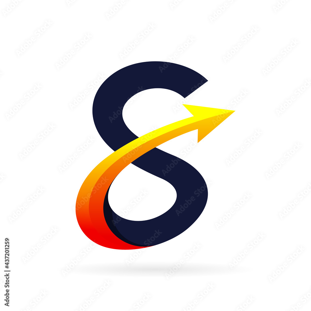 and logo with splash arrow concept and logo with splash arrow concept