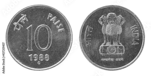 Ten paise coin photo