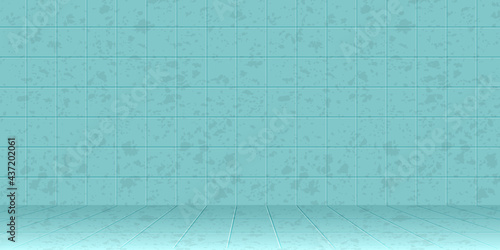 realistic tile wall, empty stage, background for your design
