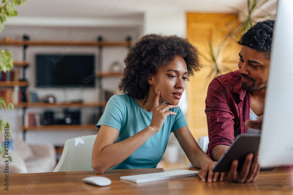 Adult woman, being mentored by her senior partner. Adult woman, being mentored by her senior partner.