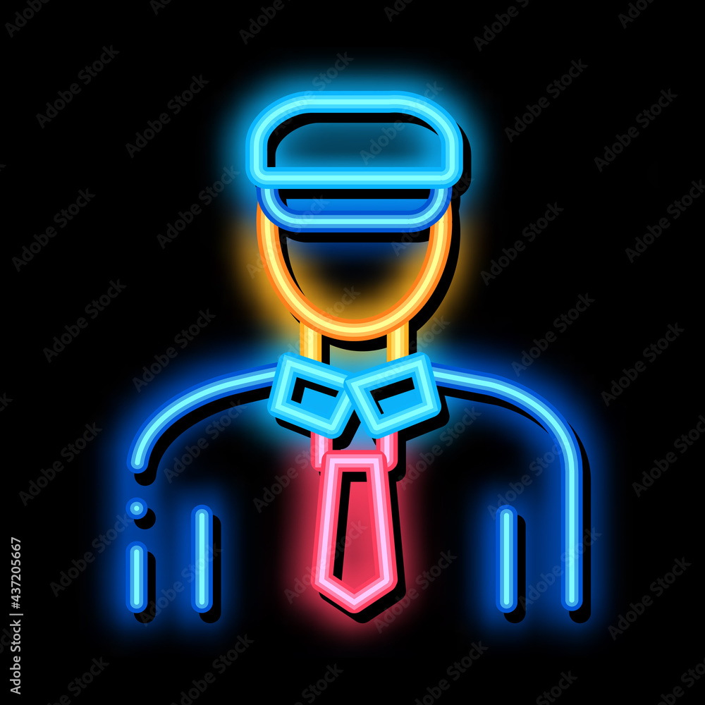 Ship Captain neon light sign vector. Glowing bright icon Ship Captain sign. transparent symbol illustration Ship Captain neon light sign vector. Glowing bright icon Ship Captain sign. transparent symbol illustration