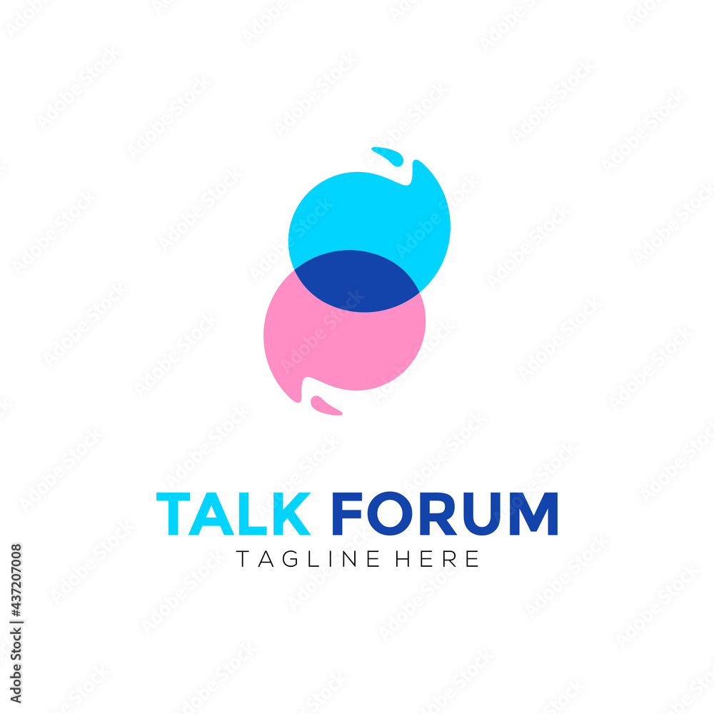 Obraz premium Talk Forum logo design template