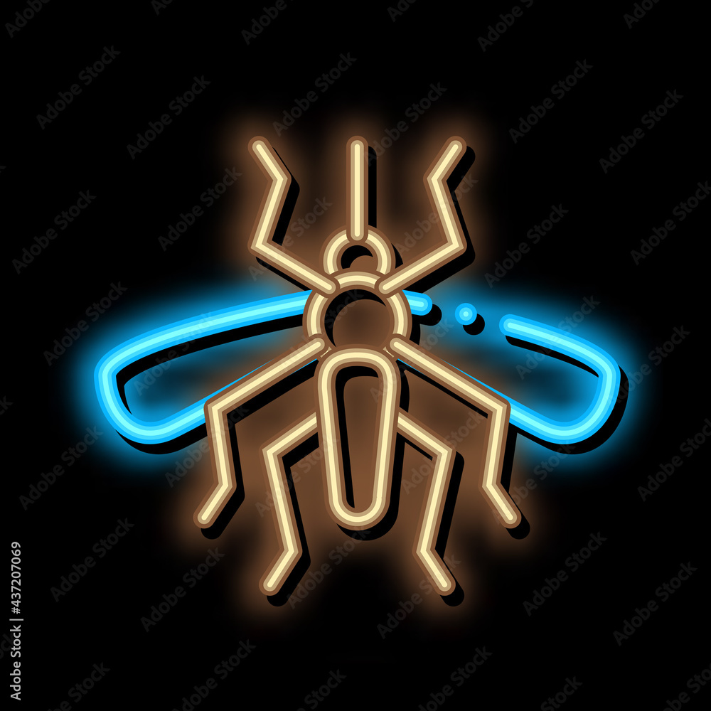 Mosquito Insect neon light sign vector. Glowing bright icon Mosquito Insect sign. transparent symbol illustration Mosquito Insect neon light sign vector. Glowing bright icon Mosquito Insect sign. transparent symbol illustration