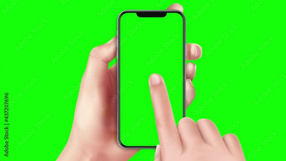 Tapping Phones Animation Looped motion animated video footage of hand holding mobile phone ...