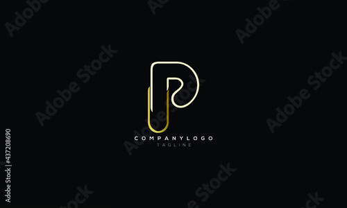 UP PU U AND P Abstract initial monogram letter alphabet logo design