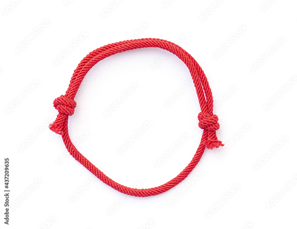 Red rope on wrist on sale
