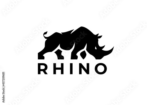Vászonkép Rhino logo template