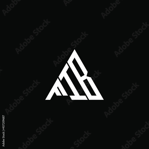 F I B letter logo abstract creative design. F I B unique design