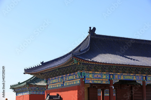 Chinese classical architecture in the temple of Heaven Park  Beijing