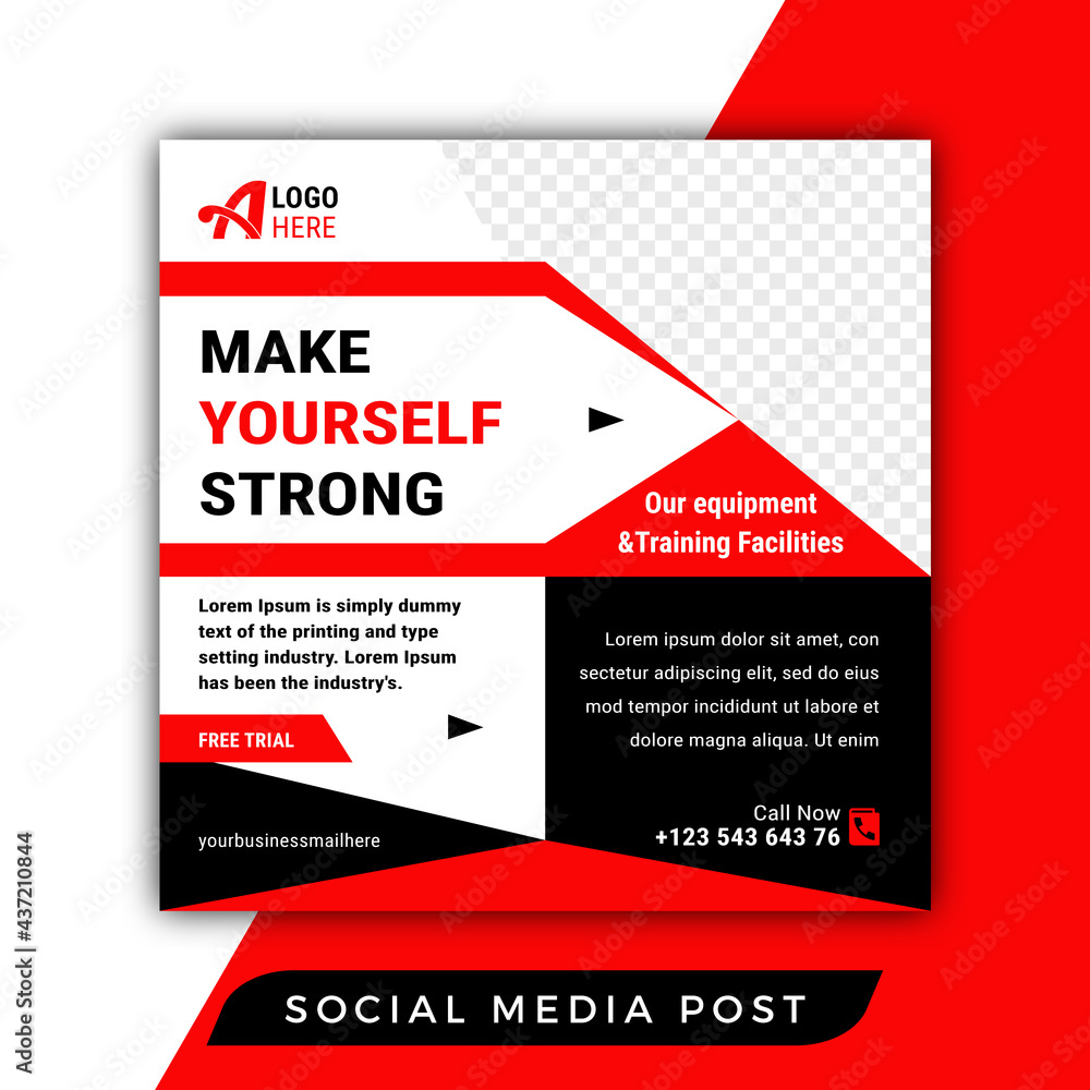 creative modern gym social media post creative modern gym social media post