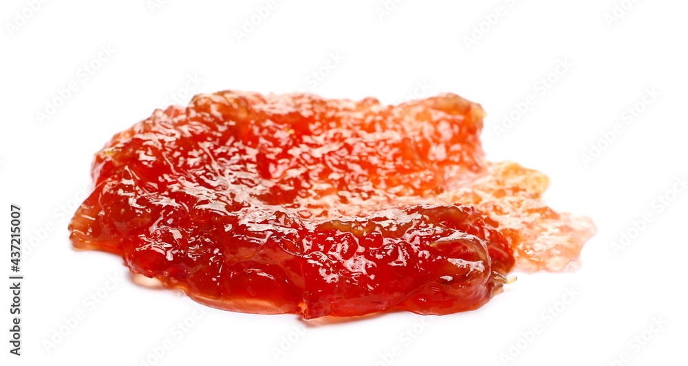Rose petal spread, flower marmalade isolated on white background Rose petal spread, flower marmalade isolated on white background