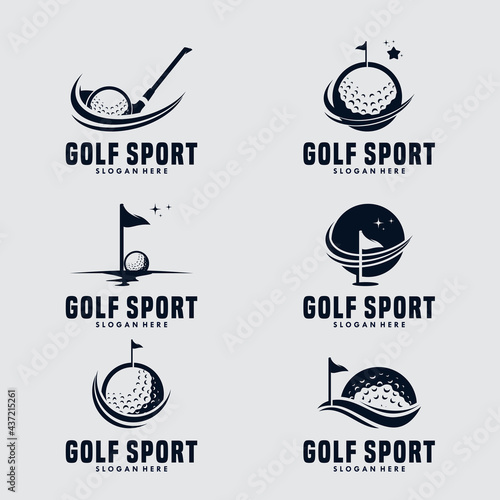golf sport Design Logo Template