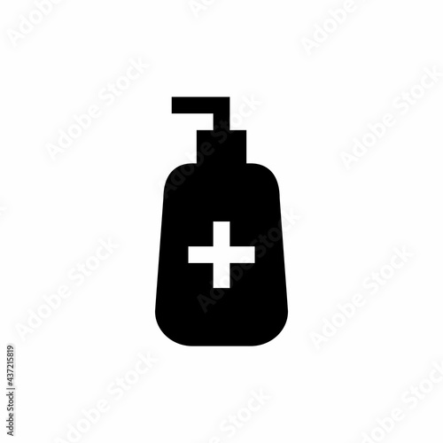 Hand sanitizer icon with glyph style