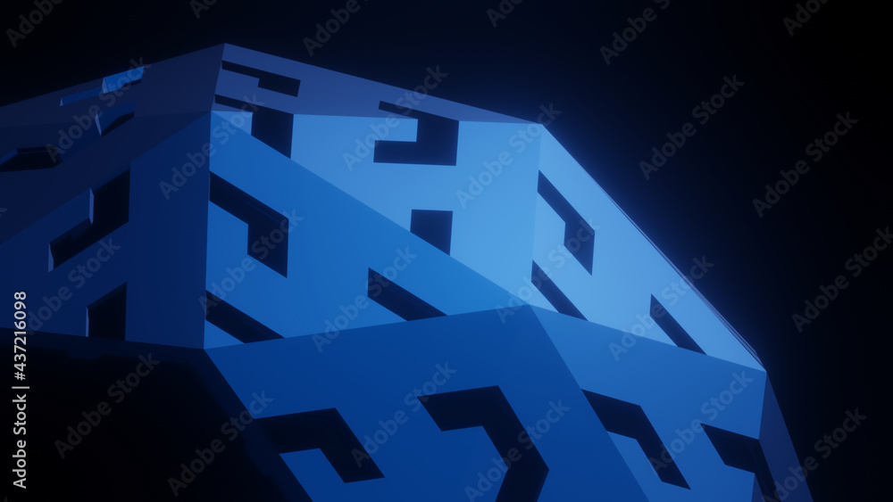Fototapeta premium blue abstract background illustration