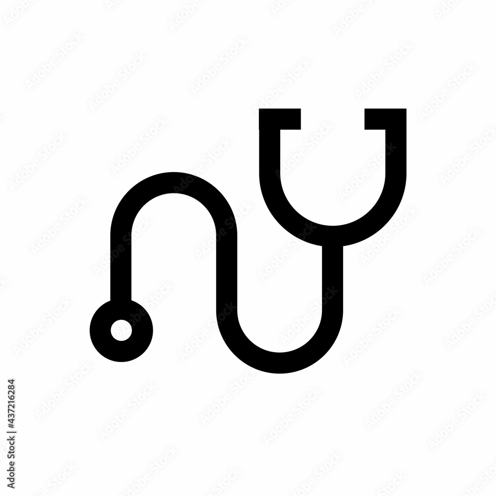 Stethoscope icon with line style Stethoscope icon with line style