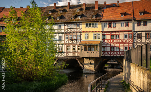 Tableau sur toile Erfurt Altstadt, Ziradelle und Krämerbrücke