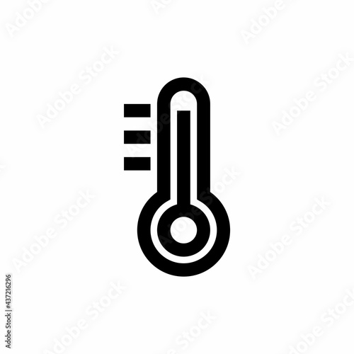 Thermometer icon with line style