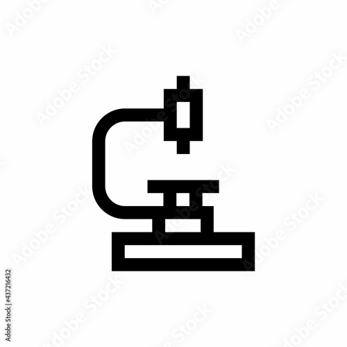 Microscope icon with line style