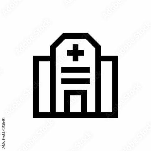 Hospital icon with line style