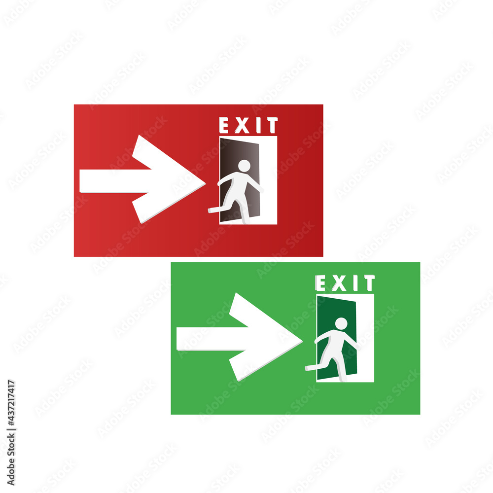 Emergency fire exit door and exit door Emergency fire exit door and exit door
