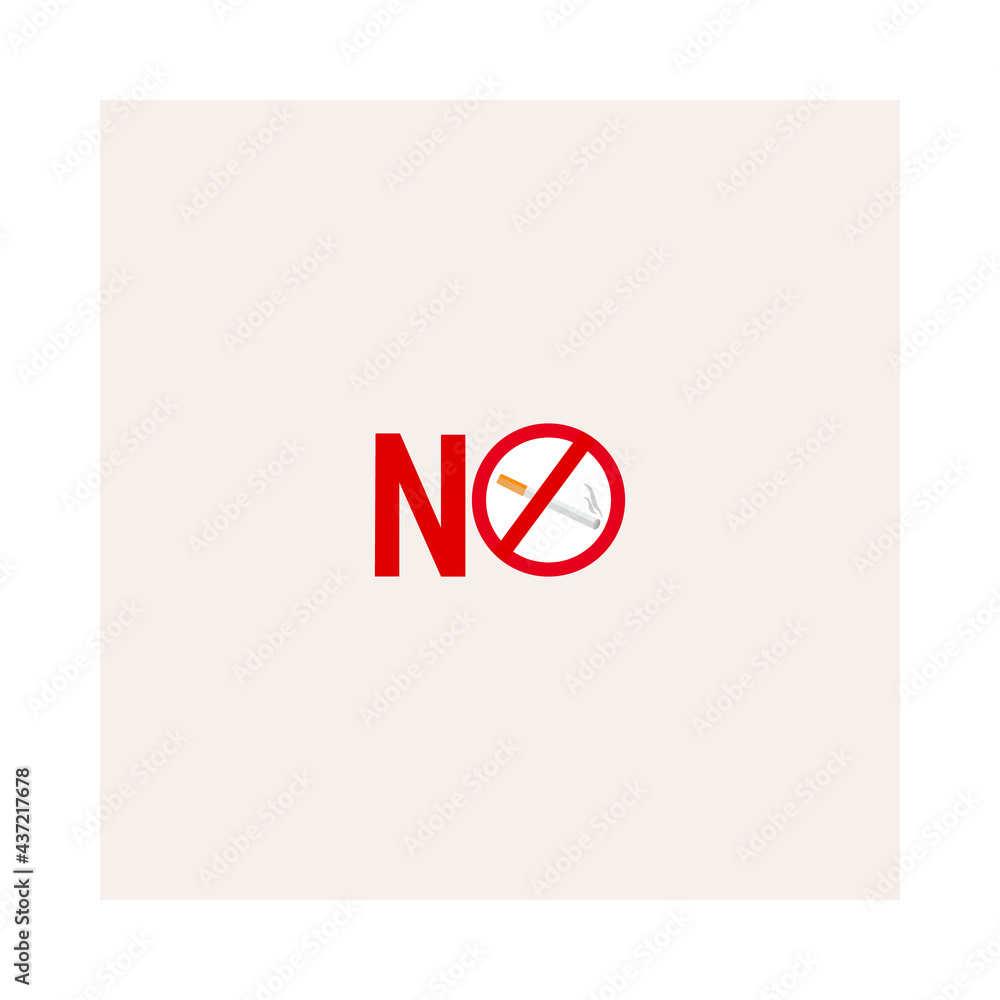 No smoking sign. Forbidden sign icon isolated on white background vector illustration No smoking sign. Forbidden sign icon isolated on white background vector illustration