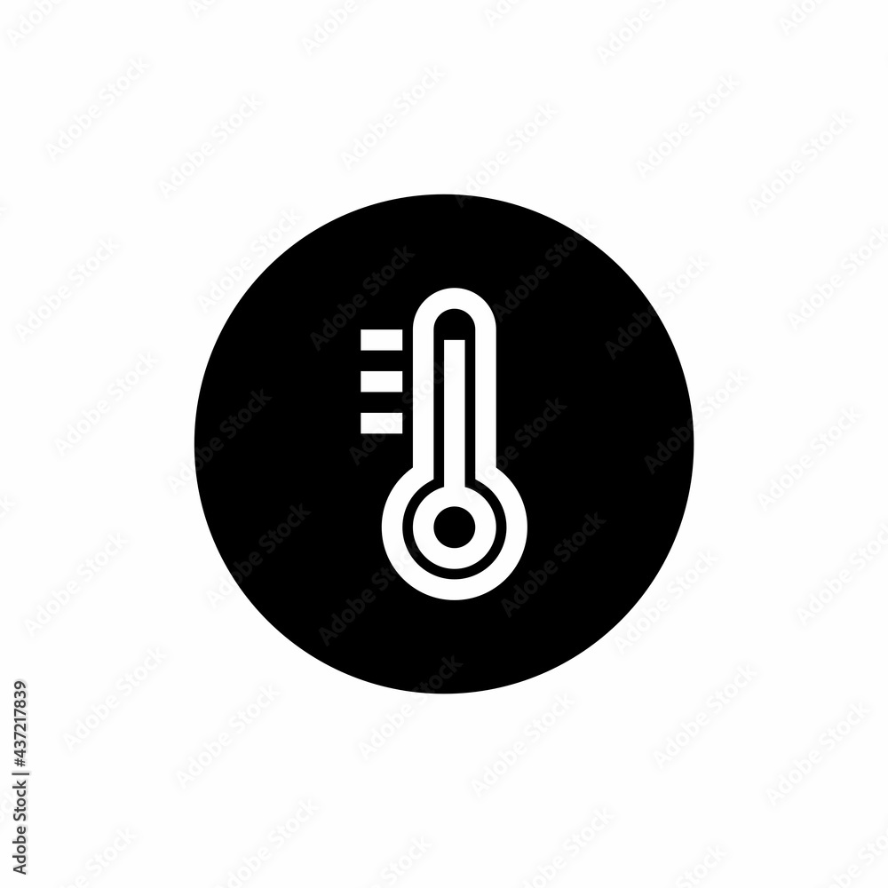 Thermometer icon with filled rounded style Thermometer icon with filled rounded style