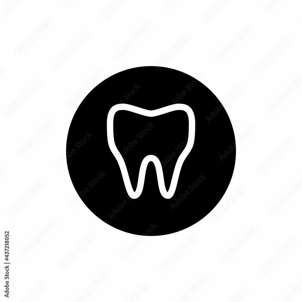 Tooth icon with filled rounded style