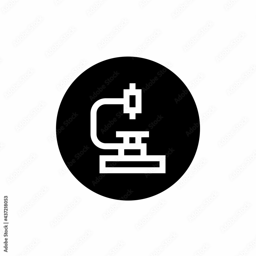 Microscope icon with filled rounded style Microscope icon with filled rounded style