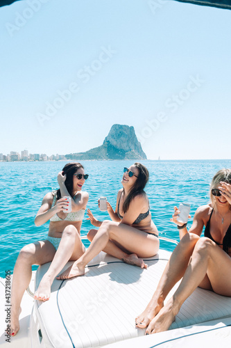 Photography Friends having a party on boat