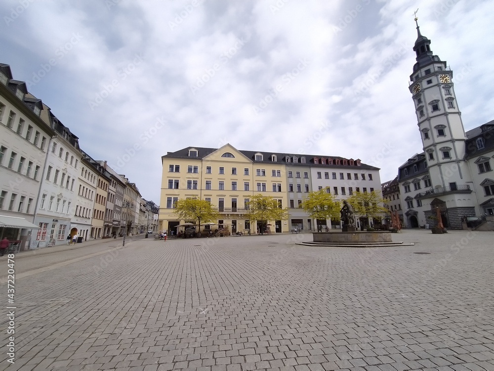 Marktplatz mit Rathaus in Gera