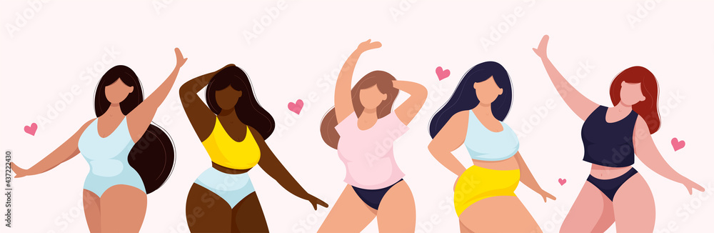 People in different poses backside standing Vector Image