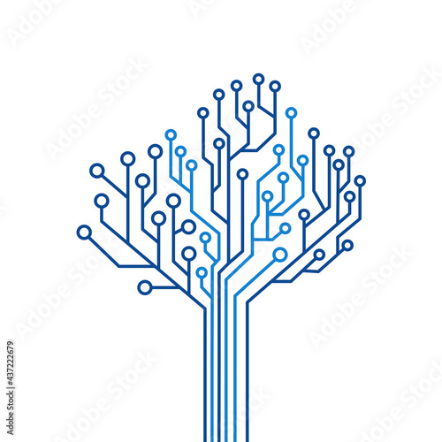Tree circuit illustration - vector Illustration in EPS photo
