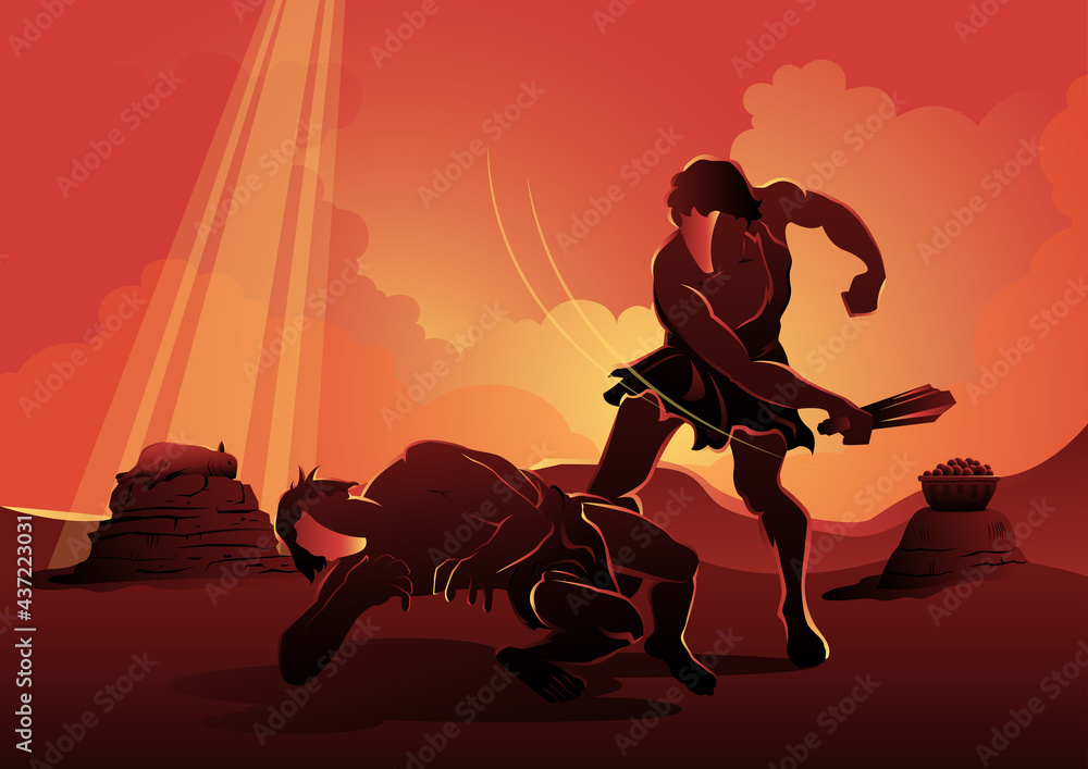 Cain and Abel Bible Story Stock Vector | Adobe Stock