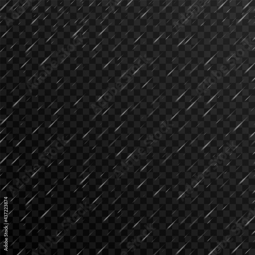 Vector rain on an isolated transparent background. Rain png, heavy rain, hurricane, weather. PNG.