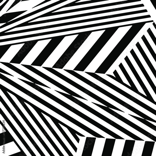 striped background. Geometric vector pattern with triangular elements. abstract ornament for wallpapers and backgrounds. Black and white colors. 