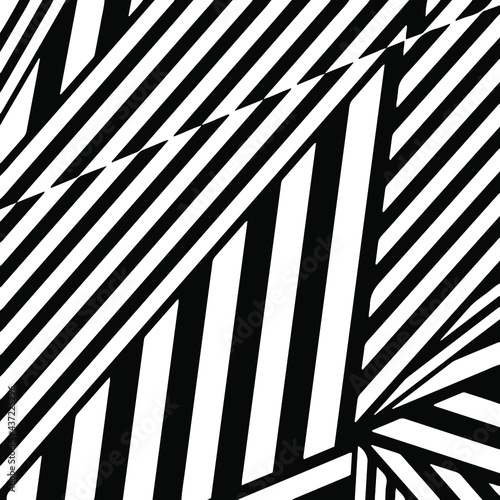 striped background. Geometric vector pattern with triangular elements. abstract ornament for wallpapers and backgrounds. Black and white colors. 