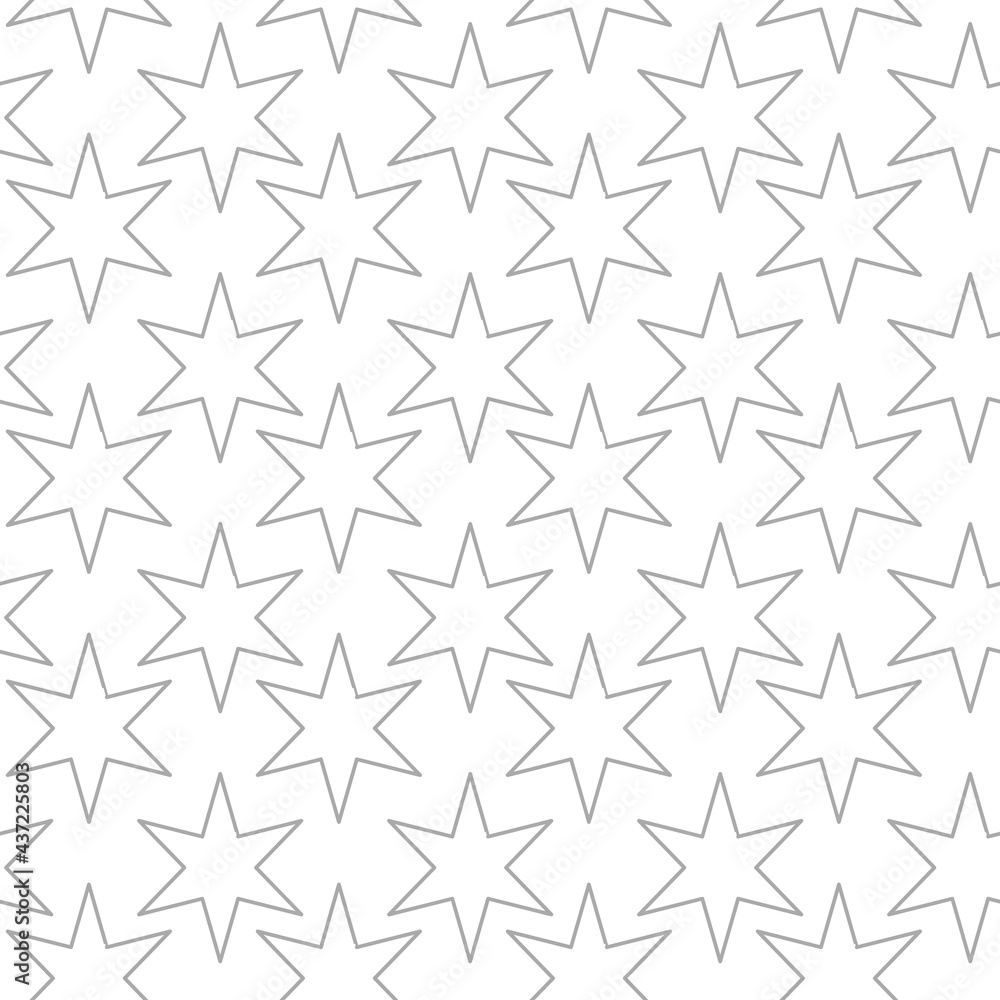 Vector seamless pattern white and grey stars. Background illustration, decorative design for fabric or paper. Ornament modern Vector seamless pattern white and grey stars. Background illustration, decorative design for fabric or paper. Ornament modern
