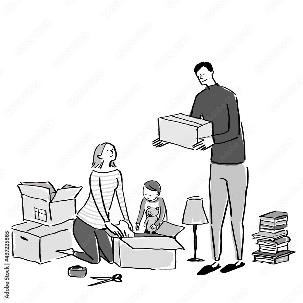 荷物をダンボールに入れる 荷ほどき する男性と女性 子供 男の子 夫婦 ファミリー Stock イラスト Adobe Stock 荷物をダンボールに入れる 荷ほどき する男性と女性 子供 男の子 夫婦 ファミリー Stock イラスト Adobe Stock
