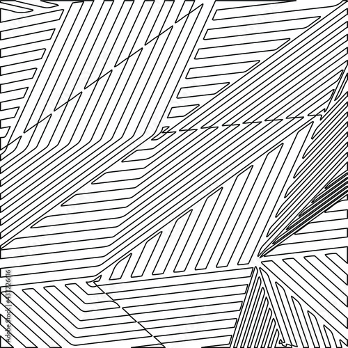 striped background. Geometric vector pattern with triangular elements. abstract ornament for wallpapers and backgrounds. Black and white colors. 